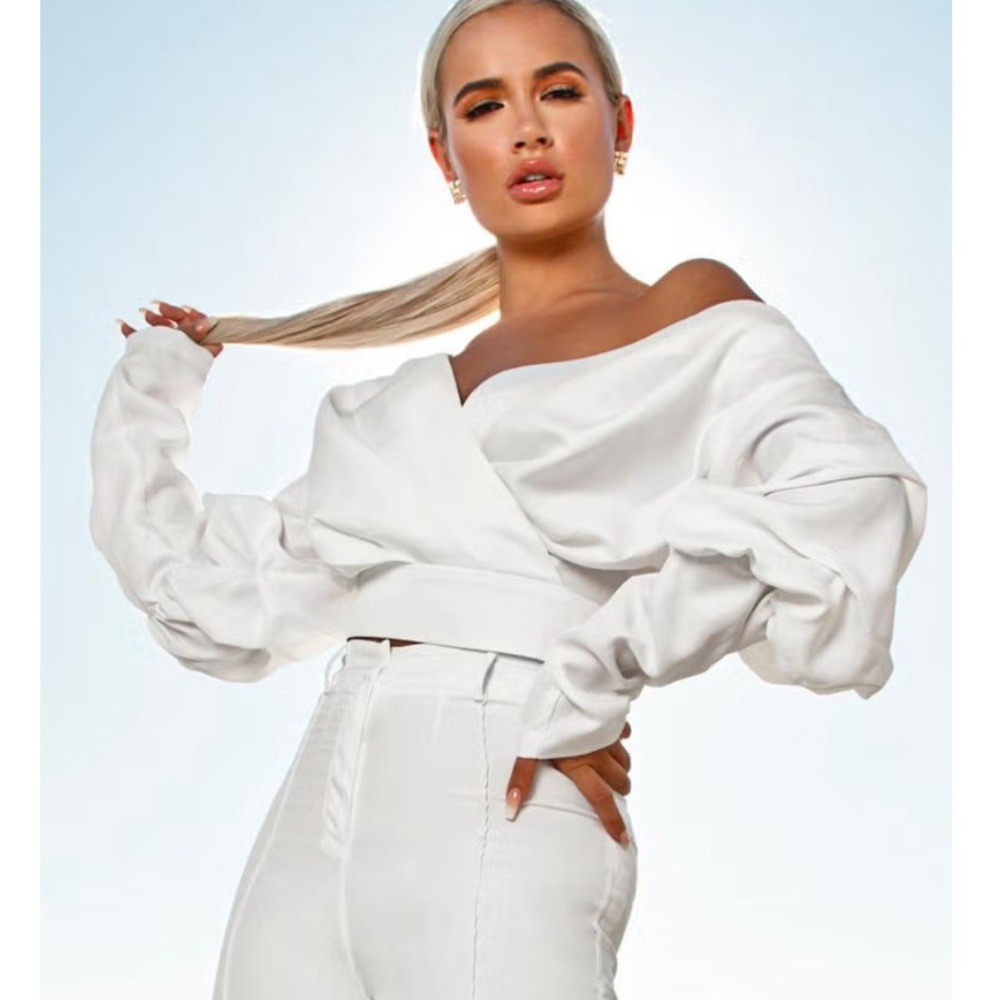 Off-Shoulder White Top